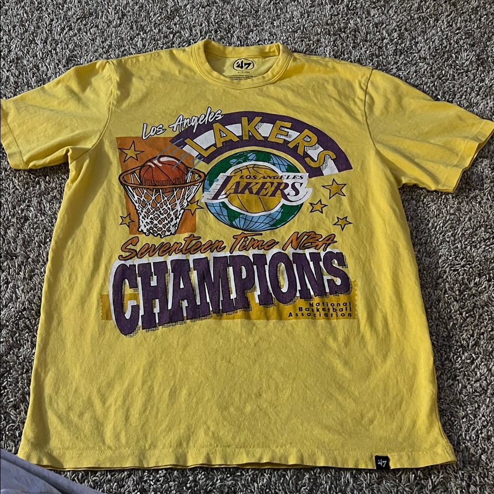 Rare ‘47 Brand Yellow Lakers Champions Tee- Like New!